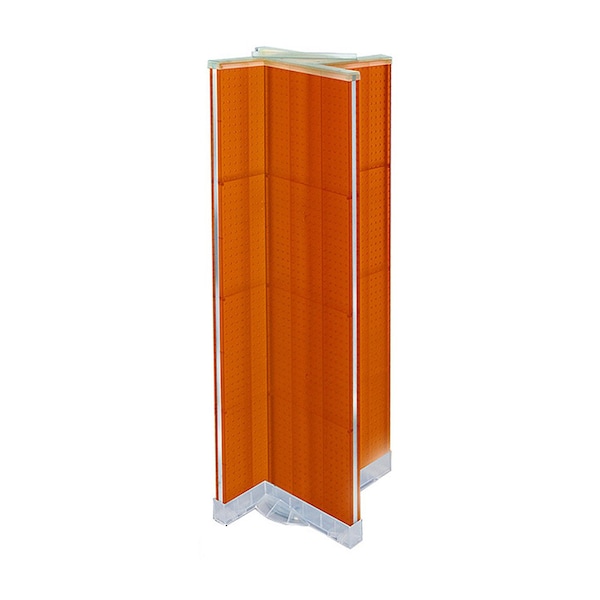 Pinwheel Pegboard Floor Display on Revolving Base. Spinner Rack Stand.